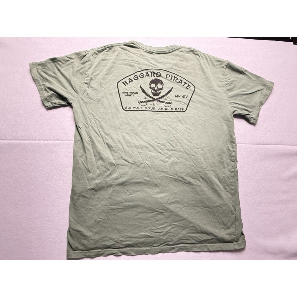 Haggard Pirate 2XL Support Your Local Pirate Skull Graphic T-Shirt Rare - Picture 4 of 8